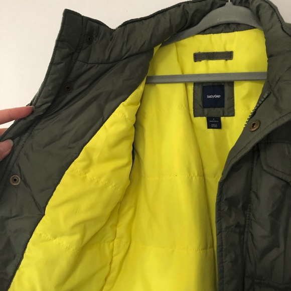 Baby Gap cargo style padded jacket khaki colour size 3 - Picture 5 of 7